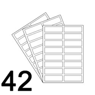 42 Etichette A4 Carta Craft 60x20mm