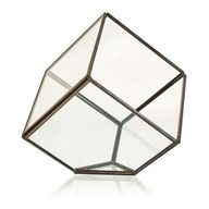 Terrario in Vetro - Cubo su Vertice