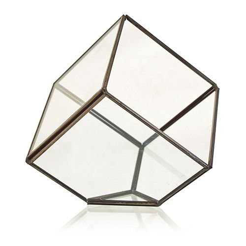 Terrario in Vetro - Cubo su Vertice
