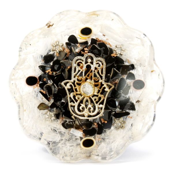 Fermacarte in Orgonite - Hamsa