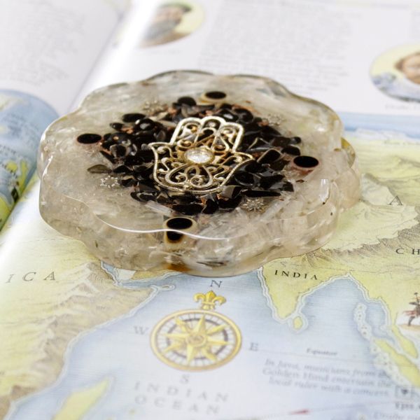 Fermacarte in Orgonite - Hamsa