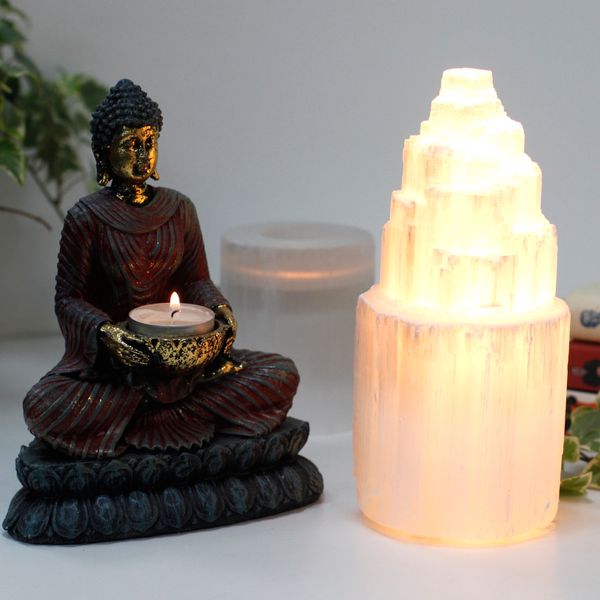Lampada in Selenite - 20 cm