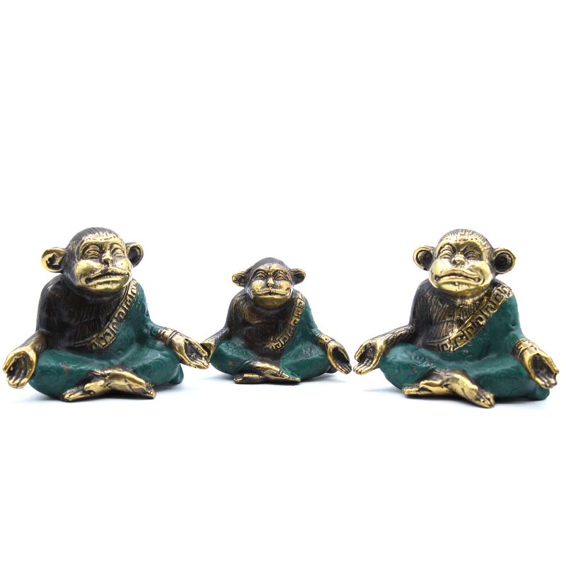 Set di 3 - Scimmiette Yoga (Dim. Assortite)