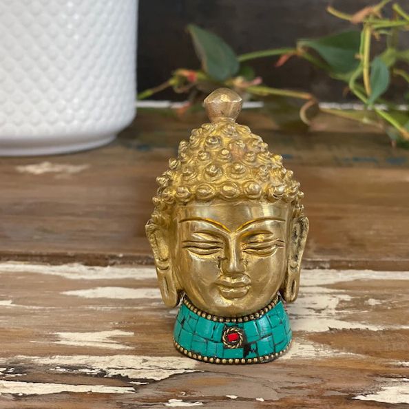 Statuette Buddha in Ottone - Testa - 8 cm