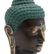 Testa del Buddha in Ottone - Grande