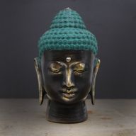 Testa del Buddha in Ottone - Grande