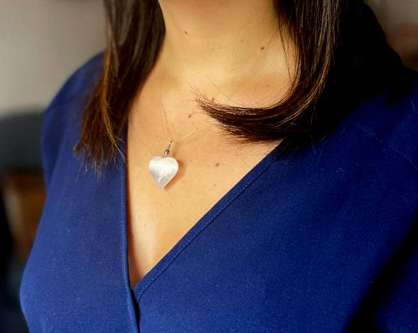 Pendente in Selenite - Cuore