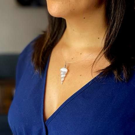 Pendente in Selenite - Spirale