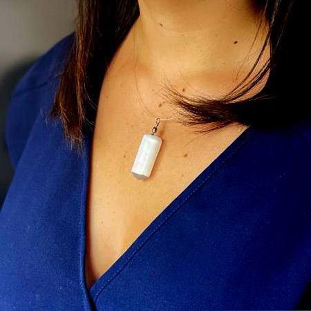 Pendente in Selenite - Obelisco