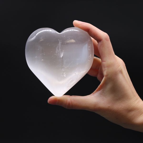 Cuore in Selenite - 10 cm