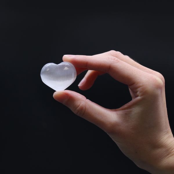Cuore in Selenite - 3-4 cm