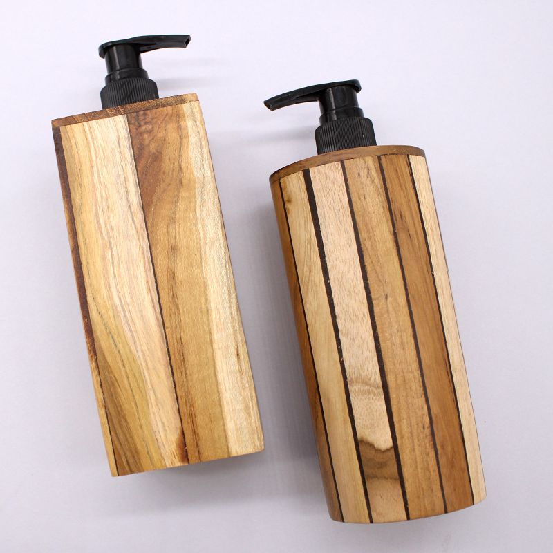 Dispenser per Sapone Liquido 250ml- Teakwood - Quadrato