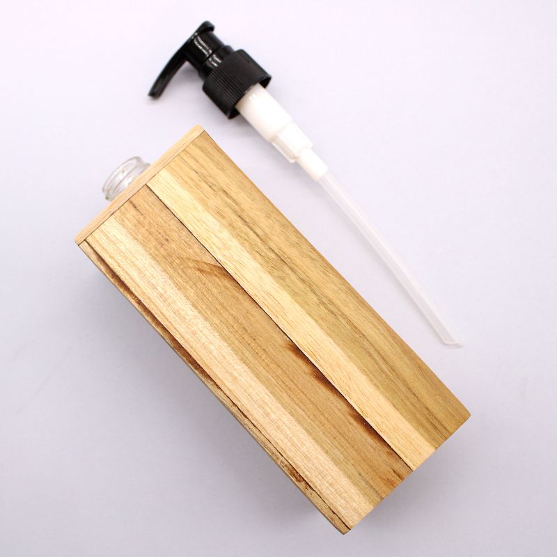Dispenser per Sapone Liquido 250ml- Teakwood - Quadrato