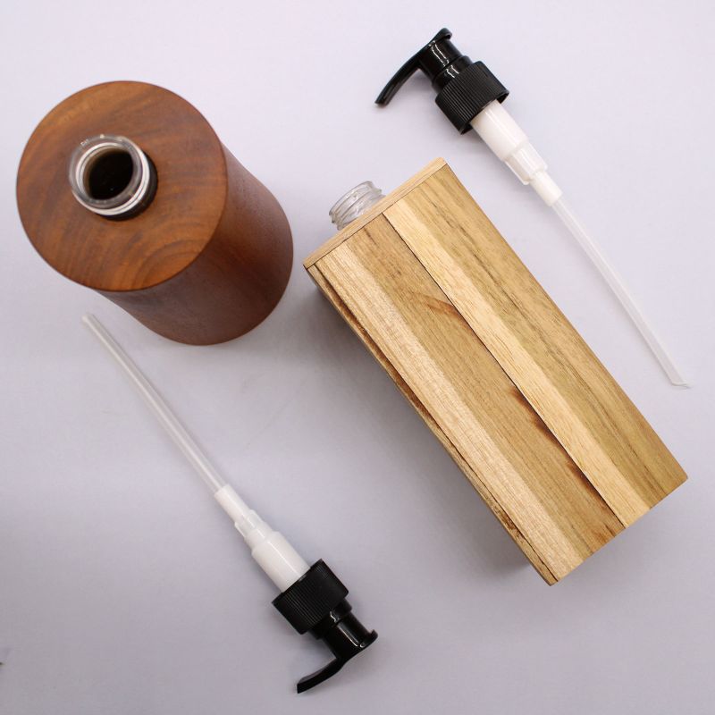 Dispenser per Sapone Liquido 250ml- Teakwood - Quadrato