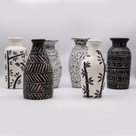 Vaso in Ceramica - Naturale - Bambù