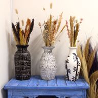 Vaso in Ceramica - Naturale - Bambù