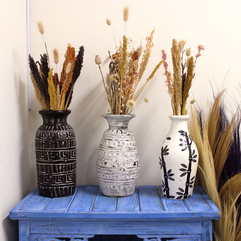 Vaso in Ceramica - Naturale - Bambù