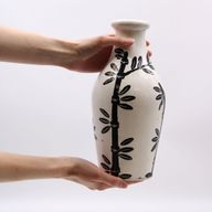 Vaso in Ceramica - Naturale - Bambù