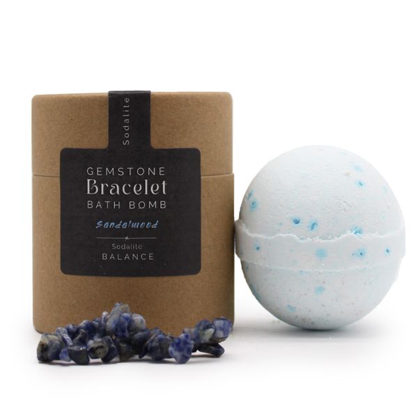 Bombola da bagno con bracciale di gemme in sodalite