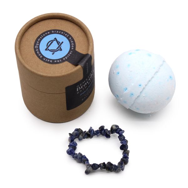 Bombola da bagno con bracciale di gemme in sodalite