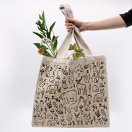 Borsa in Cotone Grande - 38x42cm - Animali della Foresta