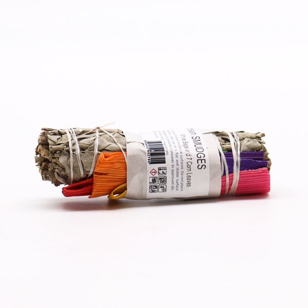 Smudge Stick - Salvia Bianca e 7 Foglie di Mais