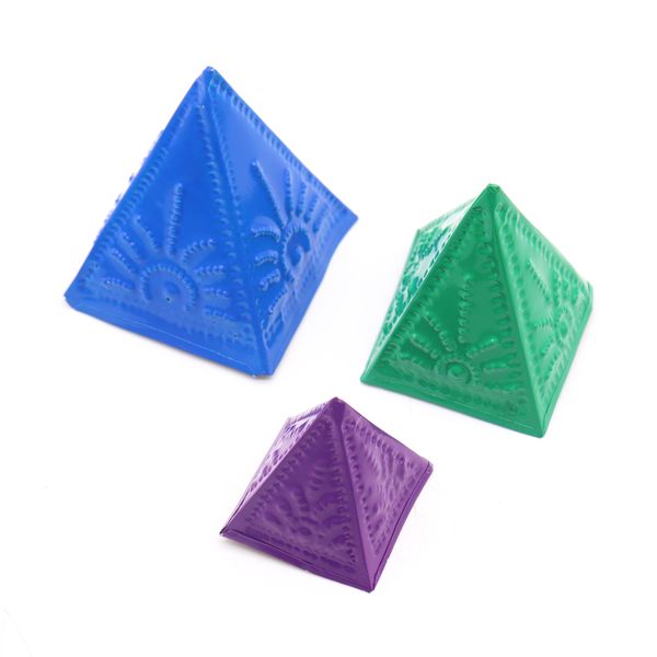 Set di Stampini per Incensi in Polvere - Blu, Verde & Viola