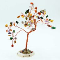 Albero di Gemme - 100 Pietre Multicolore su Base Agata