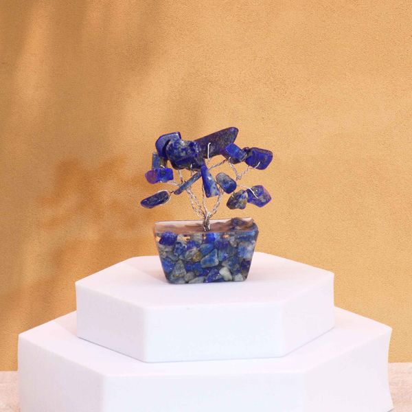 Mini Alberi di Gemme Base in Orgonite 15 Pietre - Sodalite