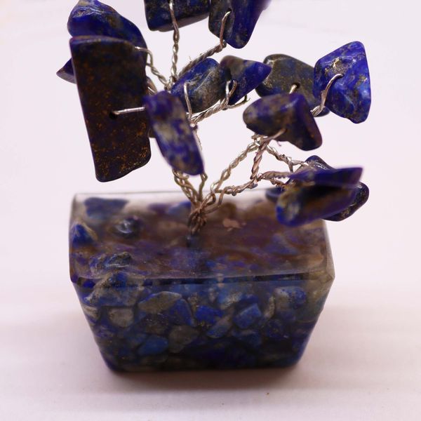 Mini Alberi di Gemme Base in Orgonite 15 Pietre - Sodalite