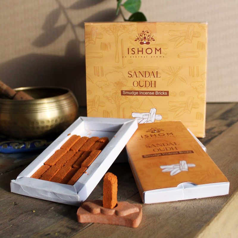 Set 15 Mattoncini di Incenso e Supporto  - Oudh Sandalo