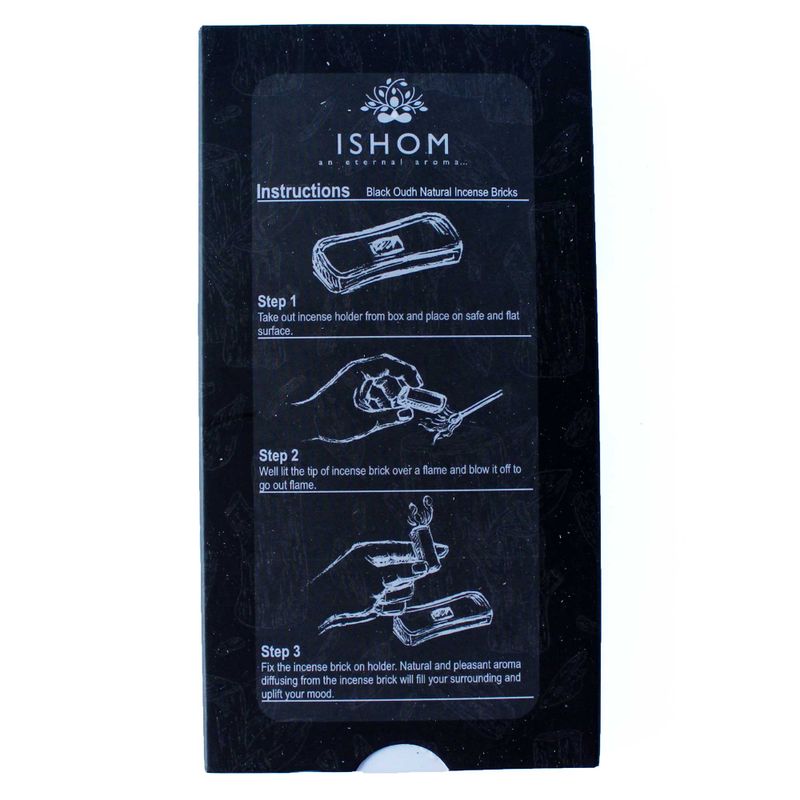 Set 15 Mattoncini di Incenso e Supporto - Oudh Nero