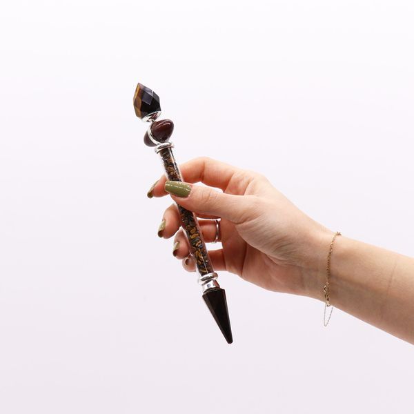 Bacchetta Magica Shiva Lingam - Occhio di Tigre - Fiducia