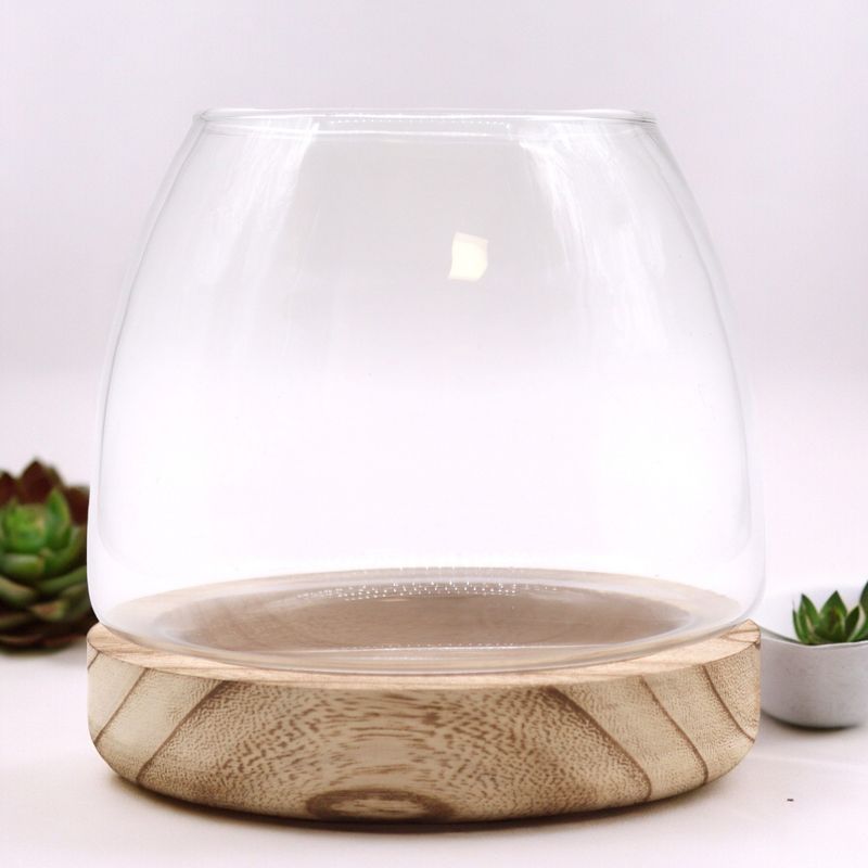 Terrario in Vetro Medio - Legno Tung 15x15 cm