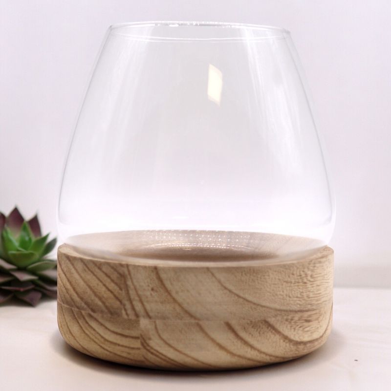 Terrario in Vetro Grande - Legno Tung 17x19cm