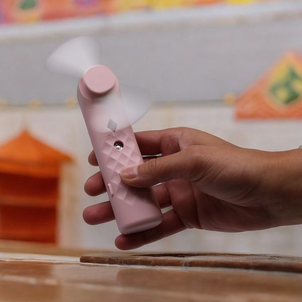 Mini Ventilatore Portatile Viso - Nano Mist Rosa - USB