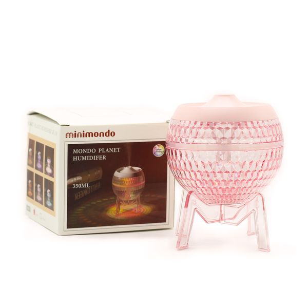 Umidificatore - Mondo Planet Rosa - USB - Luci LED