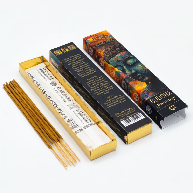 Set Regalo Incensi Banjara Buddha – 12 Confezioni da 6 Incensi