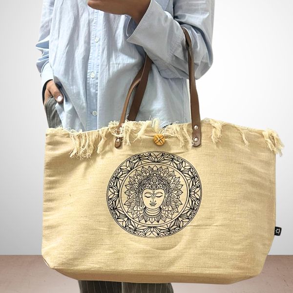 Tote Bag con Manico in Pelle
