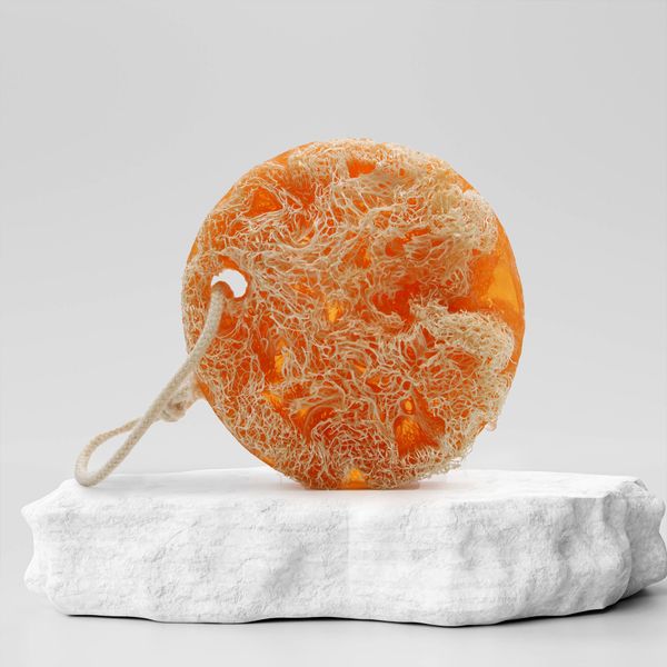 Sapone esfoliante fruttato su una corda - Pompelmo