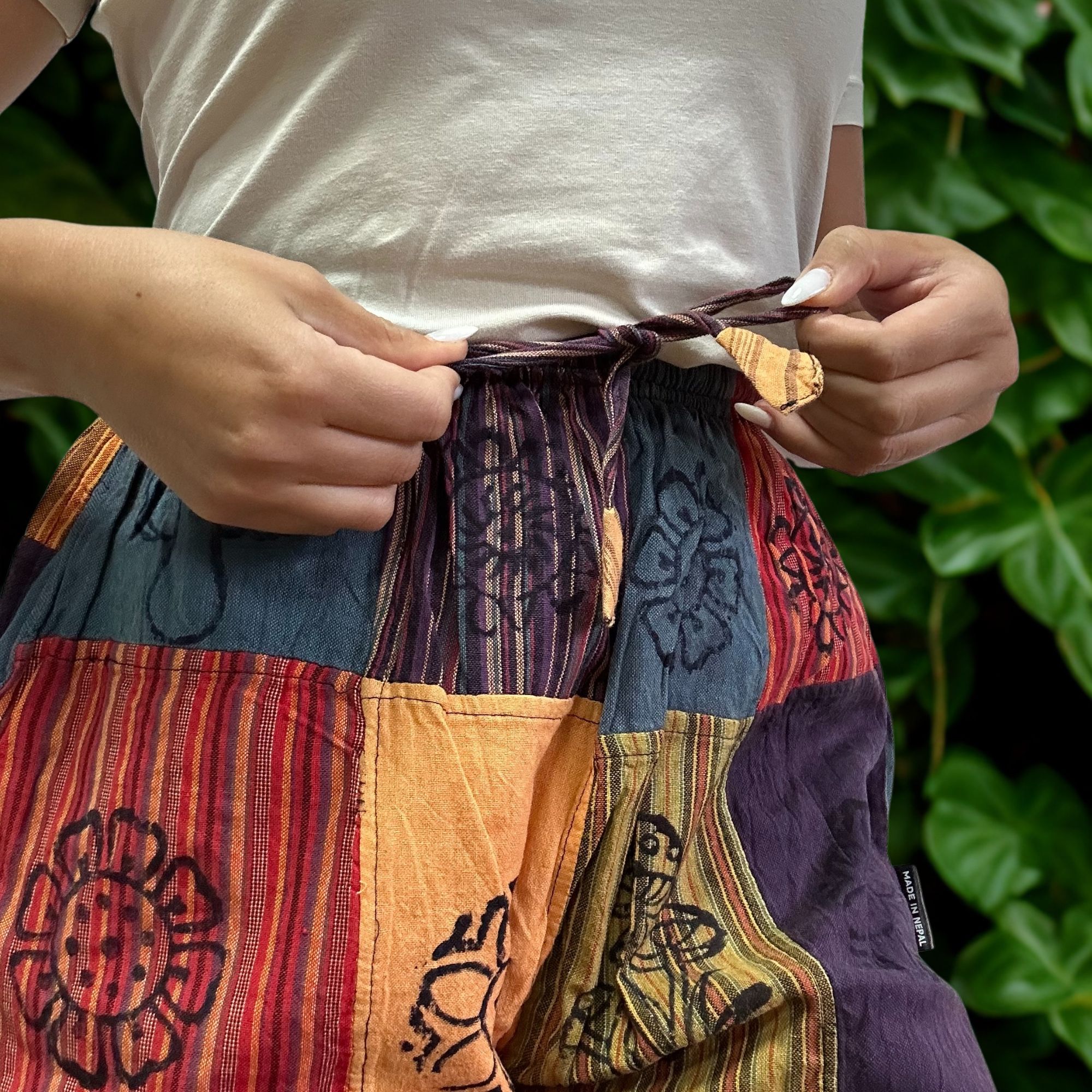 Pantaloni Mushroom con Stampa a Blocchi