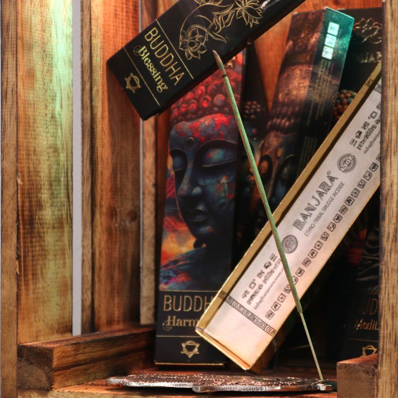 Set Regalo Incensi Banjara Buddha – 12 Confezioni da 6 Incensi