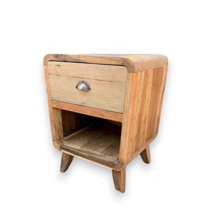Comodino arrotondato 1 cassetto 45x37x57cm