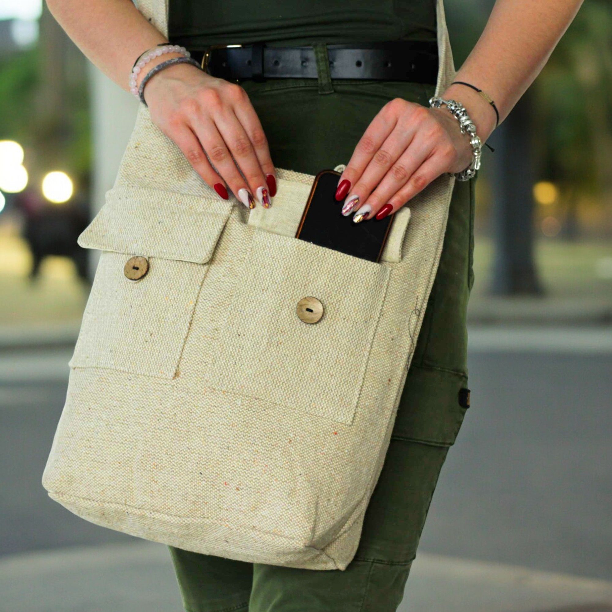 Borse con Due Tasche Frontali