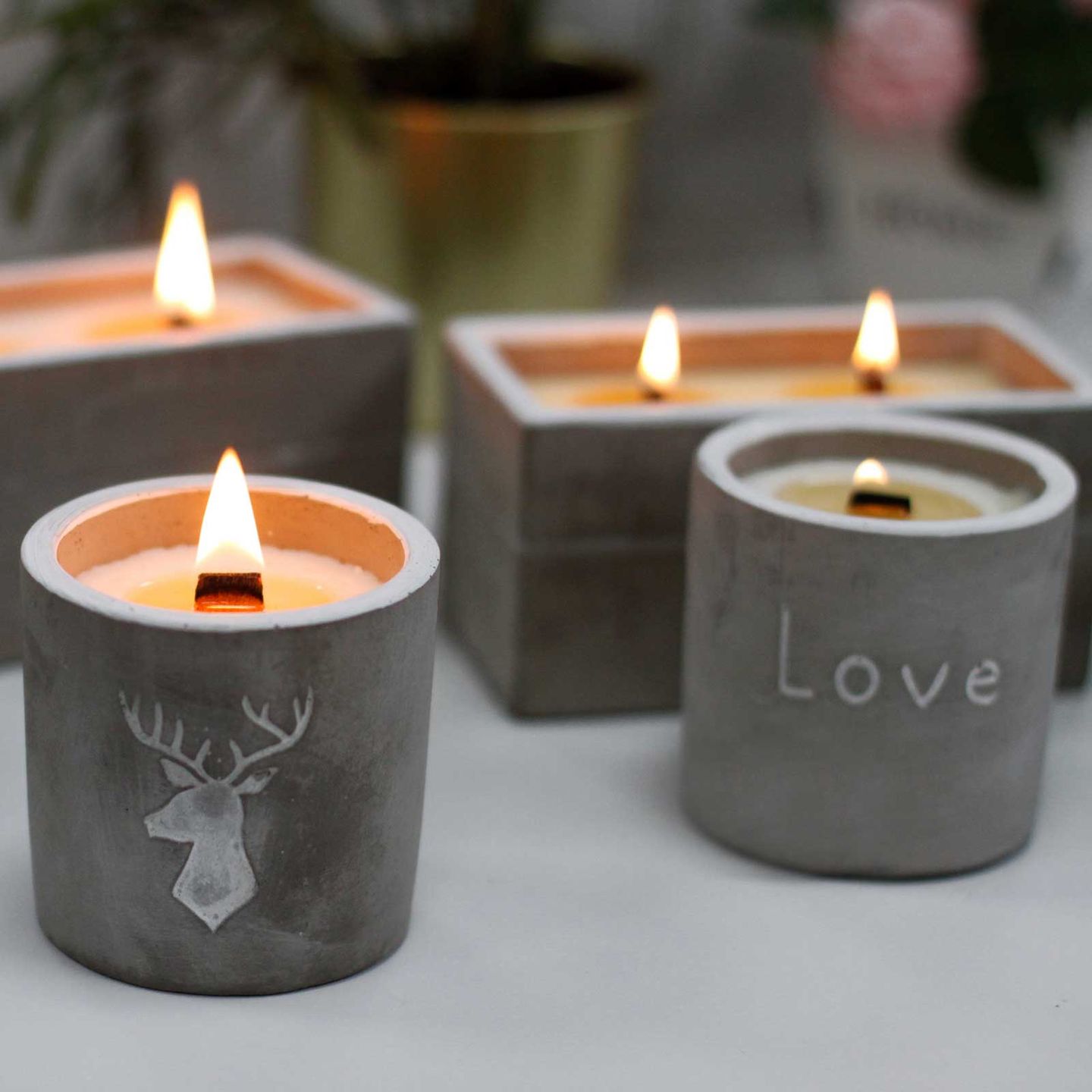 Candele con Stoppino in Legno