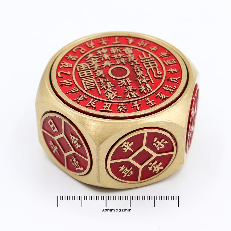 Feng Shui Fortuna – Dadi Rosso Calendario & Moneta – Selezionatore di Giorni Fortunati