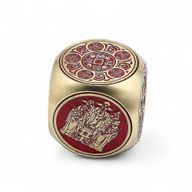 Feng Shui Fortuna – Cubo della Prosperità Rosso e Ottone – Piatto