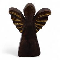 Angelo in Legno di Mango 12cm – Decorazione Dorata