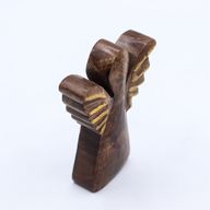 Angelo in Legno di Mango 12cm – Decorazione Dorata