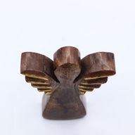 Angelo in Legno di Mango 12cm – Decorazione Dorata